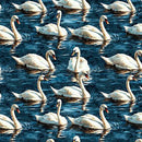 QT Swan Song Swans - 31849-N Navy - Cotton Fabric