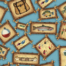 QT The Lure Of Fishing Fishing Patches - 32125-B Blue - Cotton Fabric
