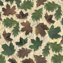 QT The Wonder of Nature Leaves -30641-E Cream - Cotton Fabric