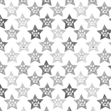 QT Top Dog Set Stars - 30583-K Gray - Cotton Fabric