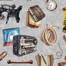 QT True Detective Everything Detective - 30719-K Gray - Cotton Fabric