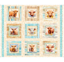 QT Udderly Adorable Highland Cow Picture Patches - 32158-X Multi - Cotton Fabric