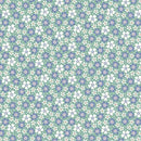 QT Vintage Blossoms Small Packed Floral - 32586-G Light Green - Organic Cotton Fabric