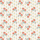 QT Vintage Blossoms Stemmed Floral - 32585-O Orange - Organic Cotton Fabric