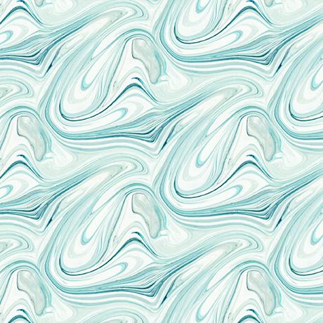 QT Virtuoso Marble - 31429-Q Turquoise - Cotton Fabric