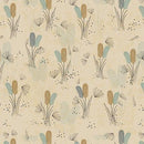 QT Wisps On The Wind Cottontails - 31784-E Tan - Cotton Fabric