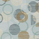 QT Wisps On The Wind Overlapping Circle Geo - 31786-Q Dusty Teal - Cotton Fabric