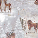 QT Woodland Wonder Flannel Deer Scenic - 24522-KFLN Grey - Cotton Flannel Fabric