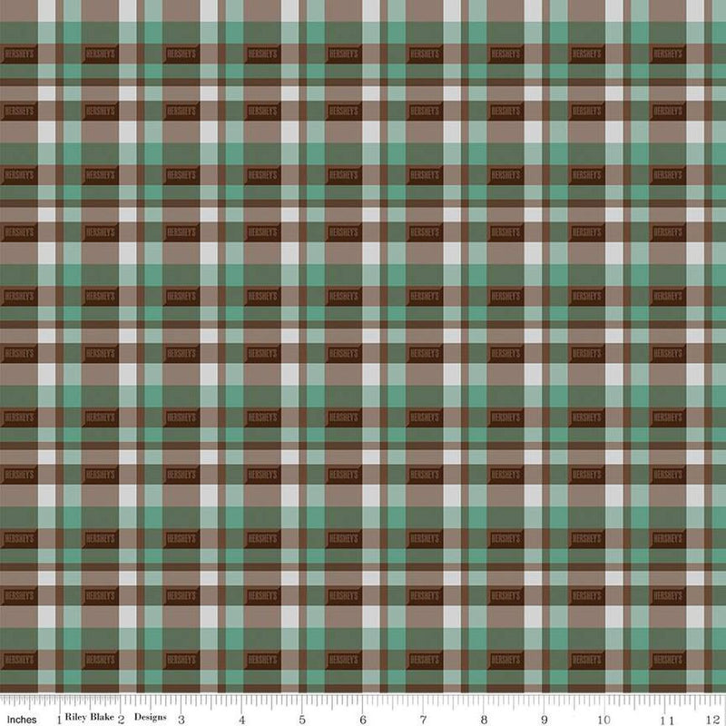 RILEY BLAKE Camp Smores - Plaid C13624-GREEN - Cotton Fabric