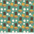 CWH Camp Smores - Toss C13622-GREEN - Cotton Fabric