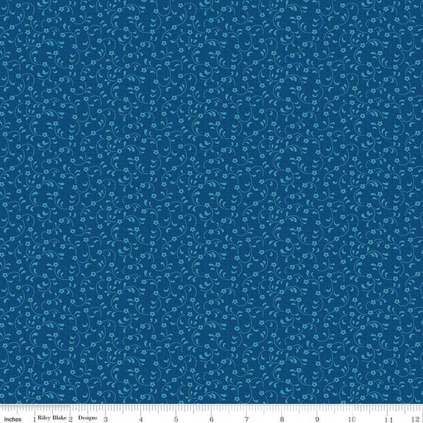 CWH Floret - C675-BLUE - Cotton Fabric