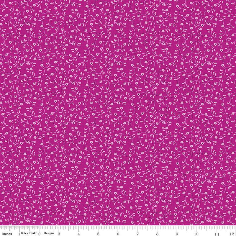 CWH Floret - C675-FUCHSIA - Cotton Fabric