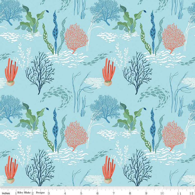 CWH Free As The Ocean Reef - C14801-AQUA - Cotton Fabric