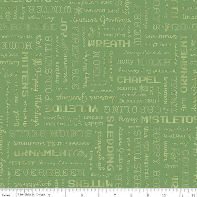 CWH Home Town Holiday - C14902-BASIL - Cotton Fabric