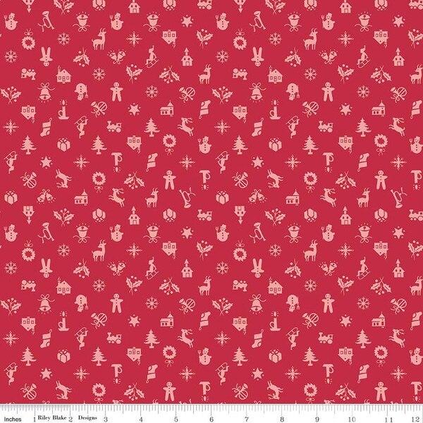 CWH Home Town Holiday - C14907-BERRY - Cotton Fabric