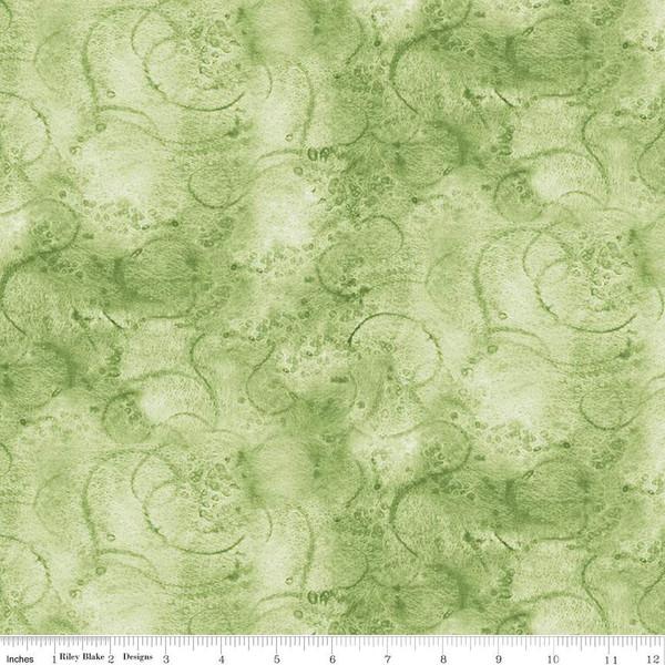 CWH Painter's Watercolor Swirl - C680-SAGE - Cotton Fabric