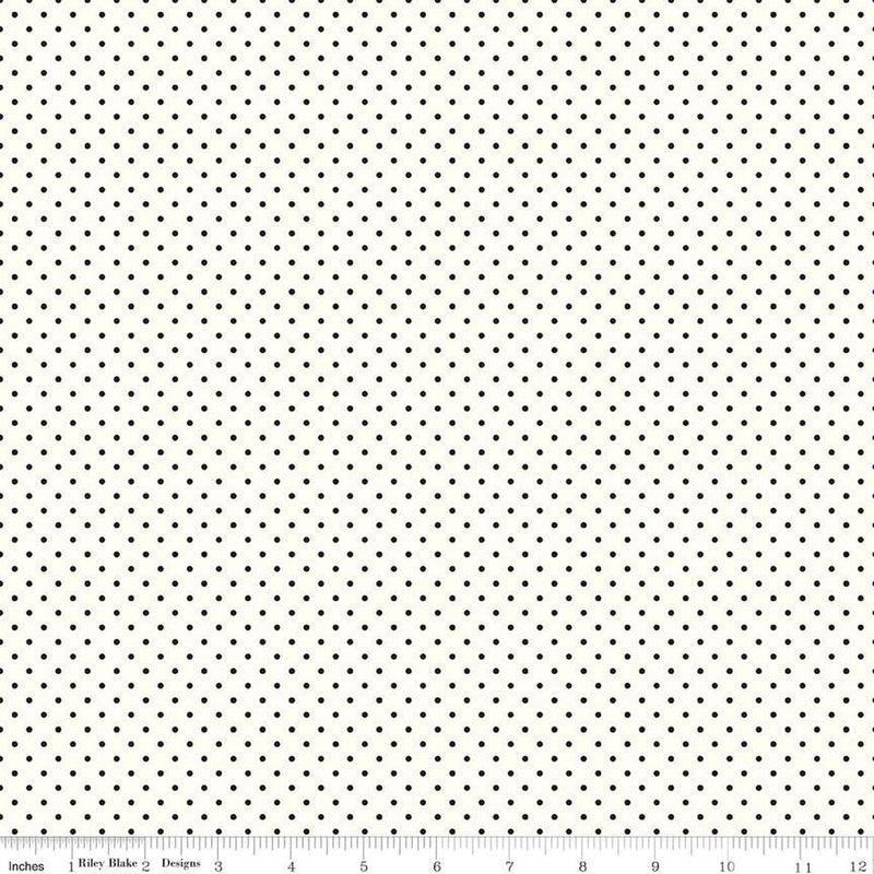 CWH Swiss Dot - C600-110 BLACK - Cotton Metallic Fabric