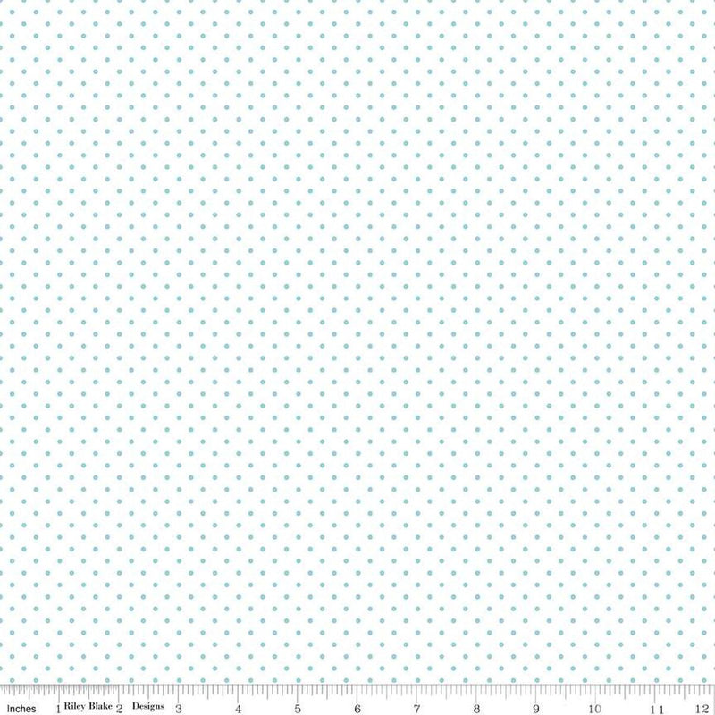 CWH Swiss Dot - C660-20 AQUA - Cotton Fabric