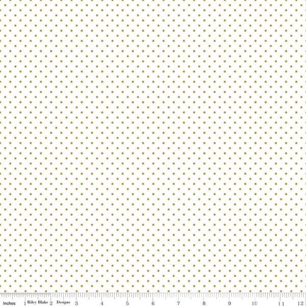 CWH Swiss Dot - SC660-GOLD - Cotton Metallic Fabric