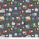 CWH Thomas & Friends Sodor Railway Main - C15080-CHARCOAL - Cotton Fabric