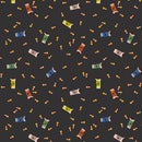 RJR Cotton & Steel Halloween Trick Or Treat - RP1304-BK1 Black - Cotton Fabric