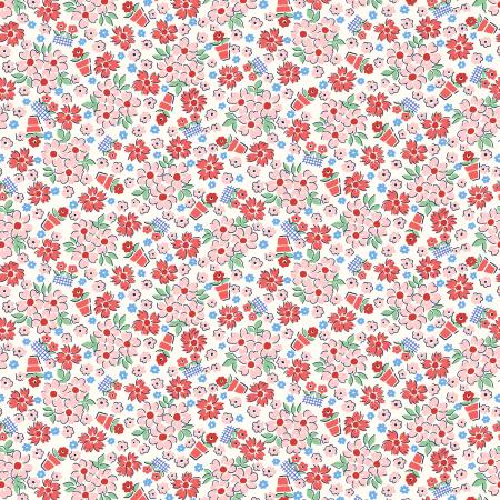 RJR Everything But The Kitchen Sink XVII Mary's Garden - RJ6110-RP2 Rose Pink - Cotton Fabric