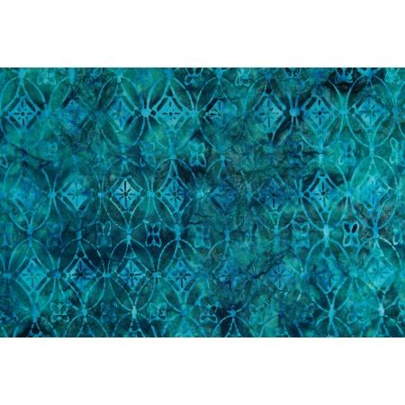 RJR Malam Batiks X Legacy Ovals - JB1001-TE2B Teal - Cotton Fabric