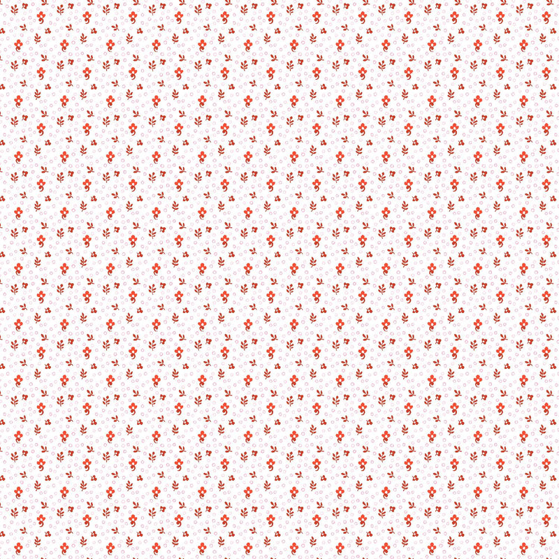 RJR Miniature Minis II Mini Posy - RJ6121-RE3 Red - Cotton Fabric