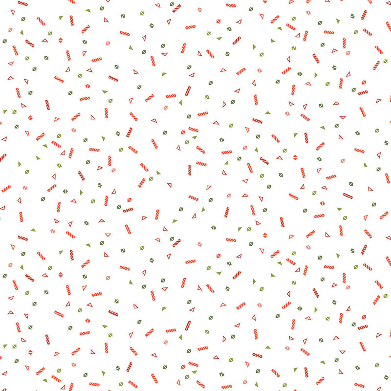 RJR Miniature Minis II Shaken Shapes - RJ1701-CC5 Candy Cane Red - Cotton Fabric