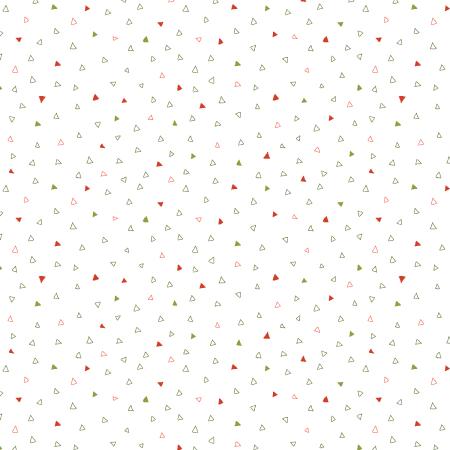 RJR Miniature Minis II Triangulate - RJ6123-WH5 White Holidays - Cotton Fabric