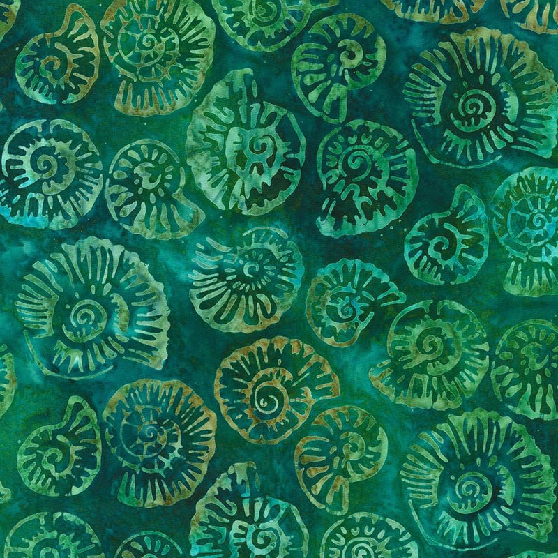 RK Artisan Batiks: Beachcombers - AMD-22773-213 Teal - Cotton Batik Fabric