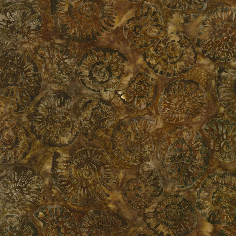 RK Artisan Batiks: Beachcombers - AMD-22773-323 Walnut - Cotton Batik Fabric