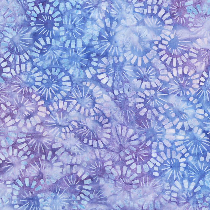 RK Artisan Batiks: Dancing Petals - 23367-61 Periwinkle - Cotton Batik Fabric