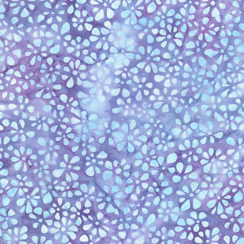 RK Artisan Batiks: Dancing Petals - 23368-245 Mist - Cotton Batik Fabric