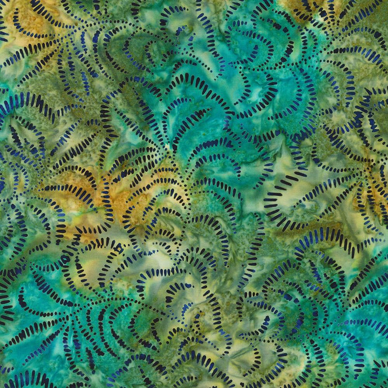 RK Artisan Batiks: Jungle Dreams - SRK-22613-73 Lake - Cotton Batik Fabric