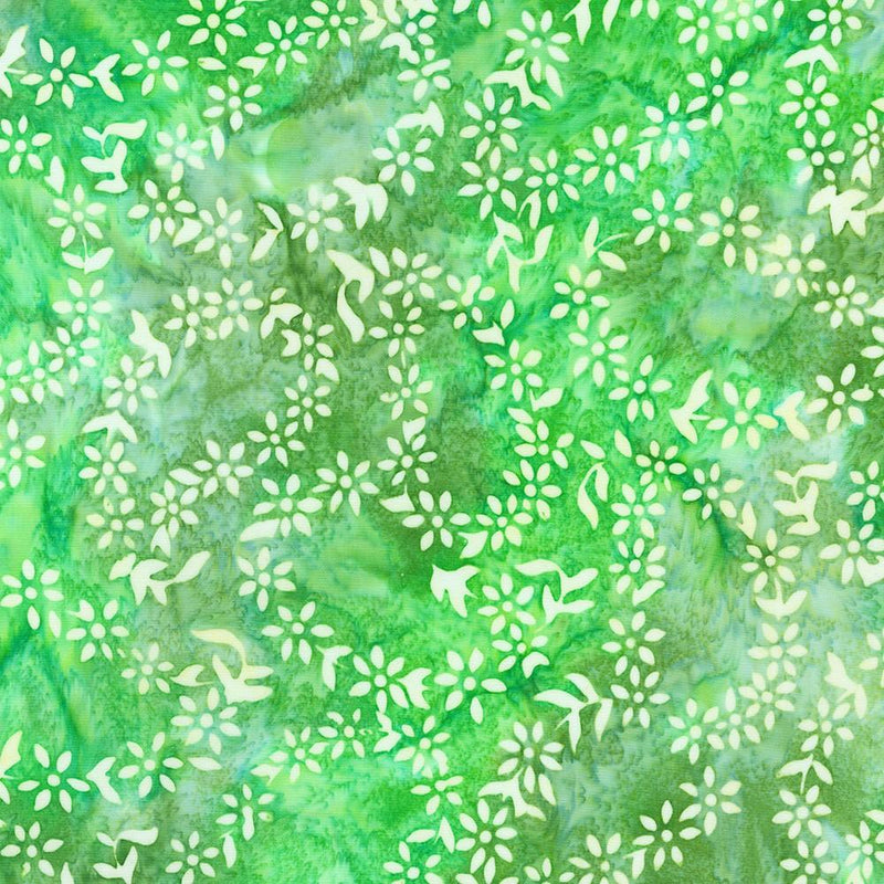 RK Artisan Batiks: Paisley Bouquet - AMD-22840-424 Peridot - Cotton Batik Fabric