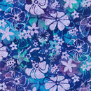 RK Artisan Batiks: Serene Bouquet - 22983-77 Blueberry - Cotton Fabric