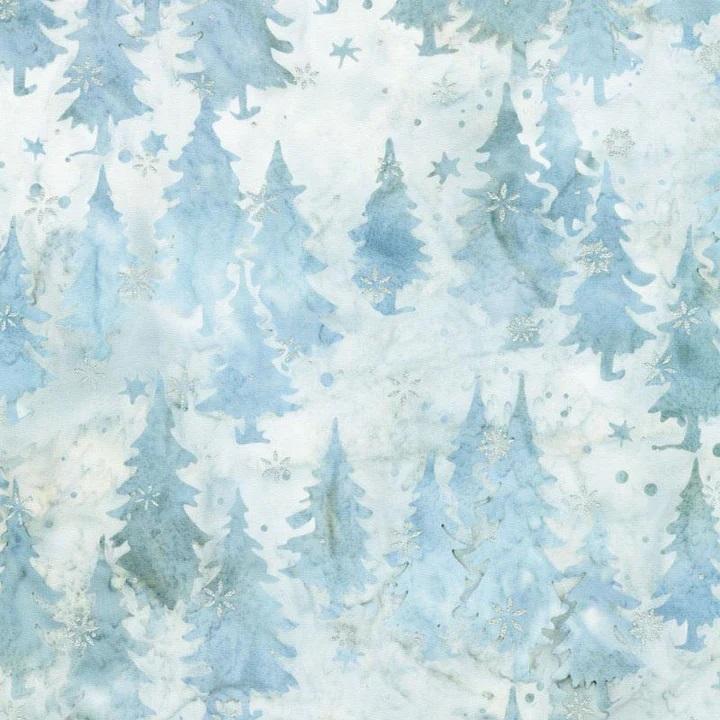 RK Artisan Batiks: Winter Pines - 23141-254 Frost - Cotton Batik Fabric