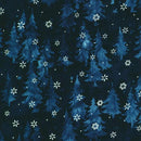 RK Artisan Batiks: Winter Pines - 23141-9 Navy - Cotton Batik Fabric
