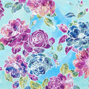RK Bella Blossoms - SRKD-23076-63 Sky - Cotton Fabric