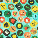 RK Campground Critters - AAKD-22781-70 Aqua - Cotton Fabric