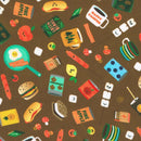 RK Campground Critters - AAKD-22784-172 Cocoa - Cotton Fabric