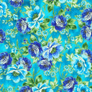 RK Decadent Garden - SRKM-22541-81 Turquoise - Cotton Metallic Fabric