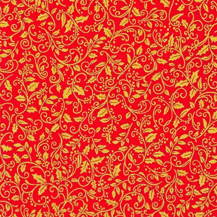 RK Holiday Charms - 20969-3 Red - Cotton Metallic Fabric