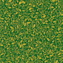 RK Holiday Charms - SRKM-20969-7 Green - Cotton Metallic Fabric