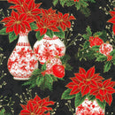 RK Holiday Flourish - Festive Finery - SRKM-22284-2 Black - Cotton Metallic Fabric