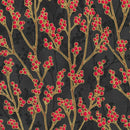 RK Holiday Flourish - Festive Finery - SRKM-22291-2 Black - Cotton Metallic Fabric