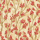 RK Holiday Flourish - Festive Finery - SRKM-22291-84 Cream - Cotton Metallic Fabric