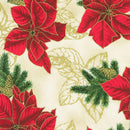 RK Holiday Flourish - Forest Glen - SRKM-23700-84 Cream - Cotton Metallic Fabric