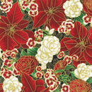 RK Holiday Flourish - Peppermint Twist - 22946-2 Black - Cotton Metallic Fabric